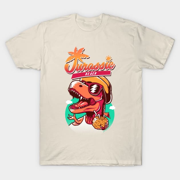 Jurassic Beach T-Shirt by wehkid